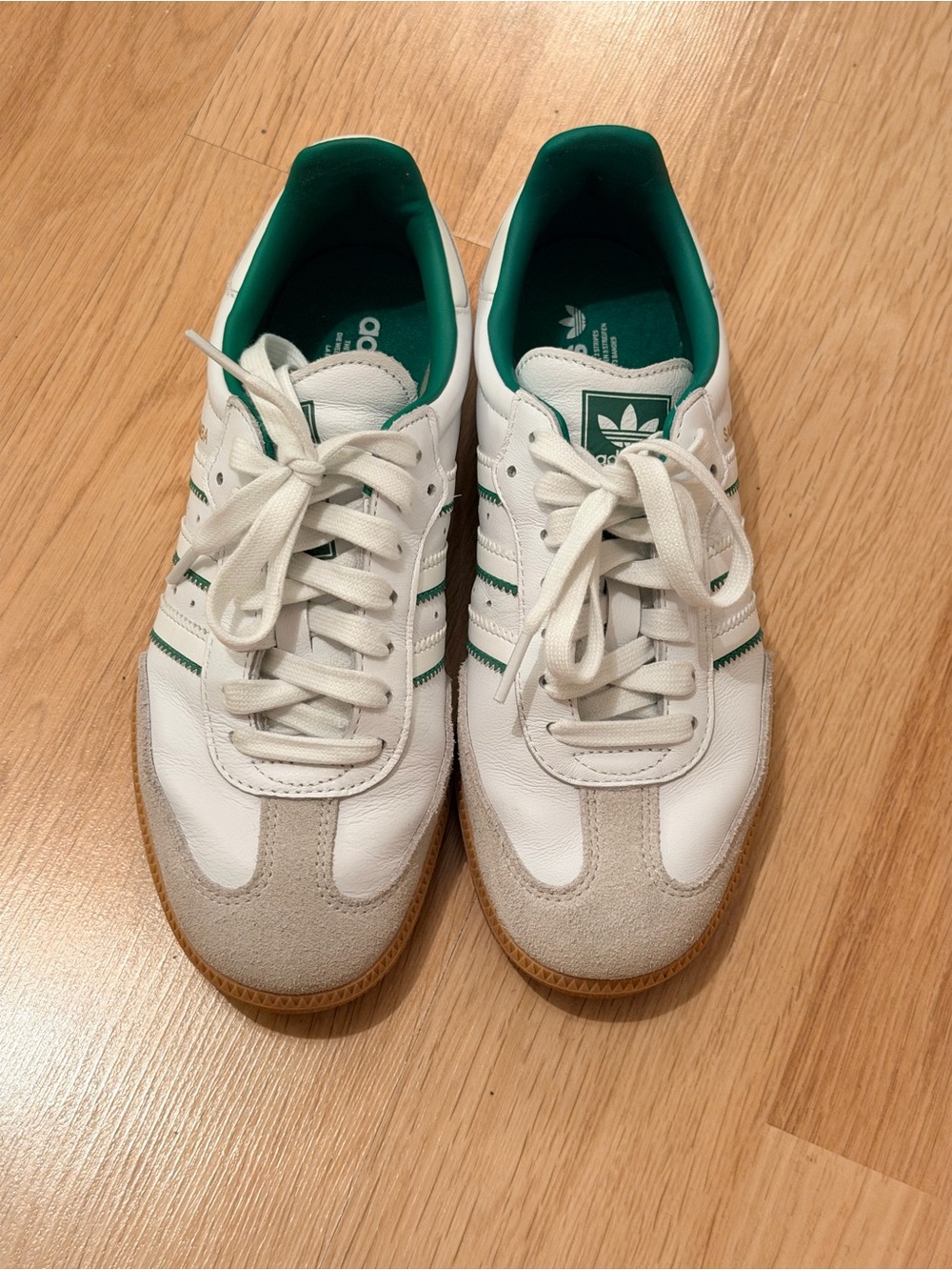 adidas Samba White with Green Accents